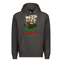 Smoke have a llamazing christmas alpaca head Premium Hoodie - LillyAllenDesigns