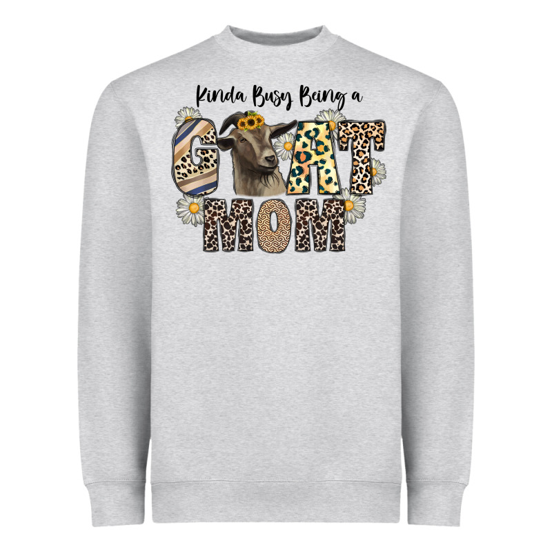Kinda Busy Being A Goat Mom Heavyweight Sweatshirt by CowhideDigitalArt | Teevron