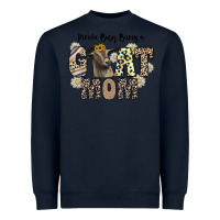 Navy kinda busy being a goat mom Heavyweight Sweatshirt - CowhideDigitalArt