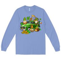 Colony Blue st patricks gnomes  with farm truck Long Sleeve Tee - AdoDesignShop