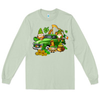 Matcha st patricks gnomes  with farm truck Long Sleeve Tee - AdoDesignShop