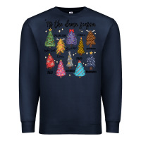 Navy tis the damn season music Premium Sweatshirt - MaliasSmallBusiness