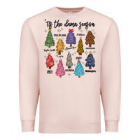 Pale Pink tis the damn season music Premium Sweatshirt - MaliasSmallBusiness