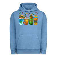 Pigment Pebble Blue Cinco de Mayo Coffee Cups Urban Hoodie - texasbilliewilder