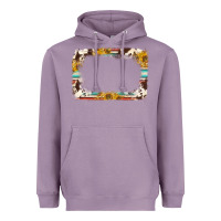 Lavender western serape sunflower background frame Heavyweight Hoodie - NancyCooperArtShop