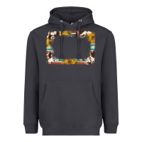 Smoke western serape sunflower background frame Heavyweight Hoodie - NancyCooperArtShop