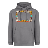 Storm western serape sunflower background frame Heavyweight Hoodie - NancyCooperArtShop