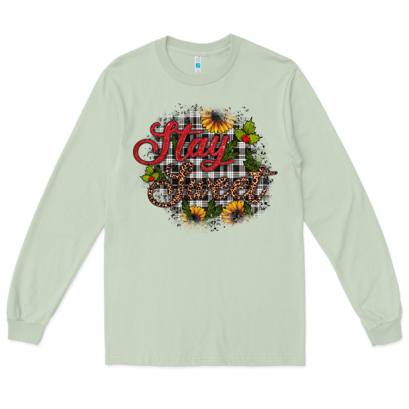Stay Sweet Wood Slice Ornament Long Sleeve Tee by JahusDesignShop | Teevron