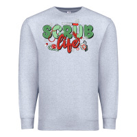 Heather Grey scrub life Premium Sweatshirt - MaliasSmallBusiness