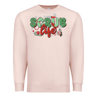 Pale Pink scrub life Premium Sweatshirt - MaliasSmallBusiness