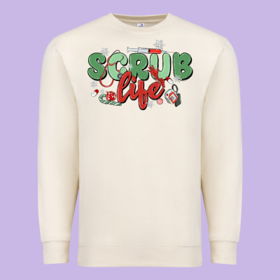 Scrub Life Premium Sweatshirt Designed By Maliassmallbusiness