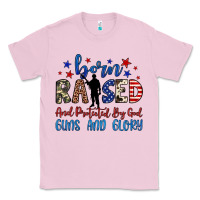 Bubblegum Pink born raised and protected by god guns and glory Classic Tee - JahusDesignShop