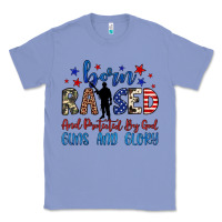 Colony Blue born raised and protected by god guns and glory Classic Tee - JahusDesignShop