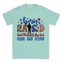 Seafoam born raised and protected by god guns and glory Classic Tee - JahusDesignShop