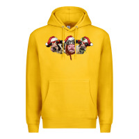 Lemon christmas holstein cows Premium Hoodie - LillyAllenDesigns