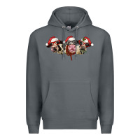 Rock christmas holstein cows Premium Hoodie - LillyAllenDesigns