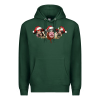 Sports Green christmas holstein cows Premium Hoodie - LillyAllenDesigns