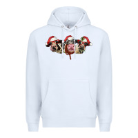 White christmas holstein cows Premium Hoodie - LillyAllenDesigns