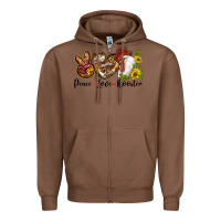 Chestnut Peace Love Rooster With Sunflowers Zipper Hoodie - LillyAllenDesigns