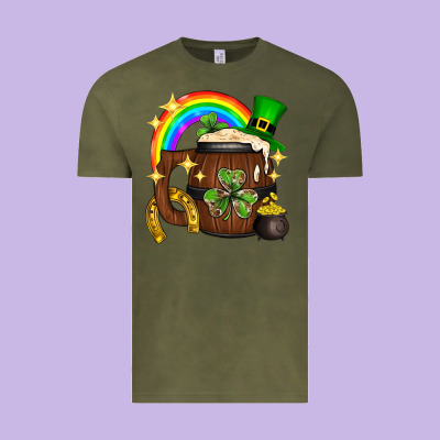 St. Patricks Day Barrel Beer Vintage Tee Designed By Neo Western
