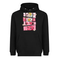 Black trendy valentines day retro characters Heavyweight Hoodie - MaliasSmallBusiness
