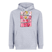 Heather Grey trendy valentines day retro characters Heavyweight Hoodie - MaliasSmallBusiness