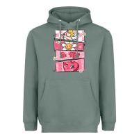 Sage trendy valentines day retro characters Heavyweight Hoodie - MaliasSmallBusiness