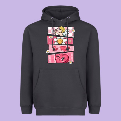 Trendy Valentines Day Retro Characters Heavyweight Hoodie Designed By Maliassmallbusiness