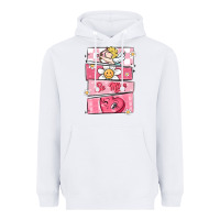 White trendy valentines day retro characters Heavyweight Hoodie - MaliasSmallBusiness