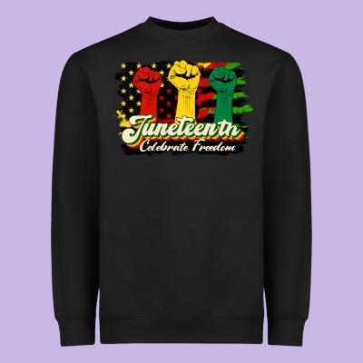 Juneteenth Celebrate Freedom Heavyweight Sweatshirt Designed By Hra Design Shop