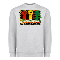 Heather Grey juneteenth celebrate freedom Heavyweight Sweatshirt - HRA Design Shop