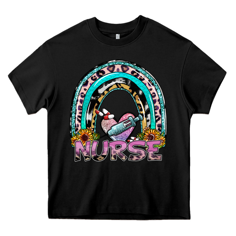 Nurse Rainbow Heavy Core Tee by SublimationCraftShop | Teevron