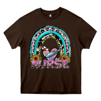 Chocolate Brown nurse rainbow Heavy Core Tee - SublimationCraftShop