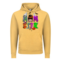 Vintage Mustard halloween momster messy bun Vintage Hoodie - Zillion Design Studio