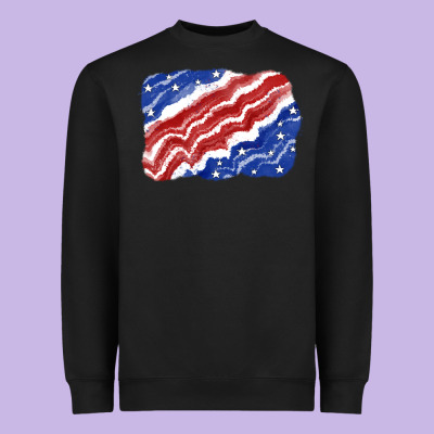Patriotic Tie Dye Background 4th Of July Heavyweight Sweatshirt Designed By Cowgirlartshop