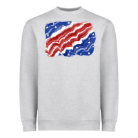 Heather Grey Patriotic tie dye background 4th of july Heavyweight Sweatshirt - CowGirlArtShop