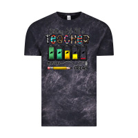 Cloud Black battery life of a teacher monday friday Vintage Tee - CowhideDigitalArt