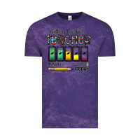 Cloud Purple battery life of a teacher monday friday Vintage Tee - CowhideDigitalArt
