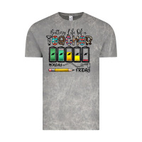 Cloud Rock battery life of a teacher monday friday Vintage Tee - CowhideDigitalArt