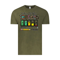 Vintage Olive battery life of a teacher monday friday Vintage Tee - CowhideDigitalArt