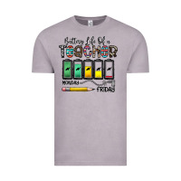 Vintage Zinc battery life of a teacher monday friday Vintage Tee - CowhideDigitalArt