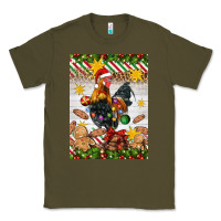Army Green Christmas rooster Classic Tee - Artiststas