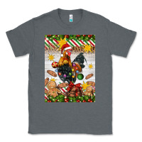 Charcoal Heather Christmas rooster Classic Tee - Artiststas