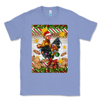 Colony Blue Christmas rooster Classic Tee - Artiststas