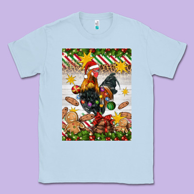 Christmas Rooster Classic Tee Designed By Artiststas