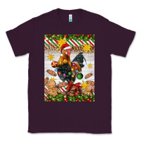 Plum Christmas rooster Classic Tee - Artiststas