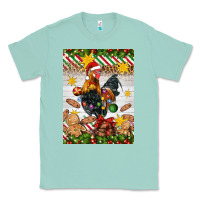 Seafoam Christmas rooster Classic Tee - Artiststas