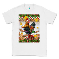 White Christmas rooster Classic Tee - Artiststas