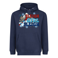 Navy winter sleigh girl sleigh Heavyweight Hoodie - NancyCooperArtShop