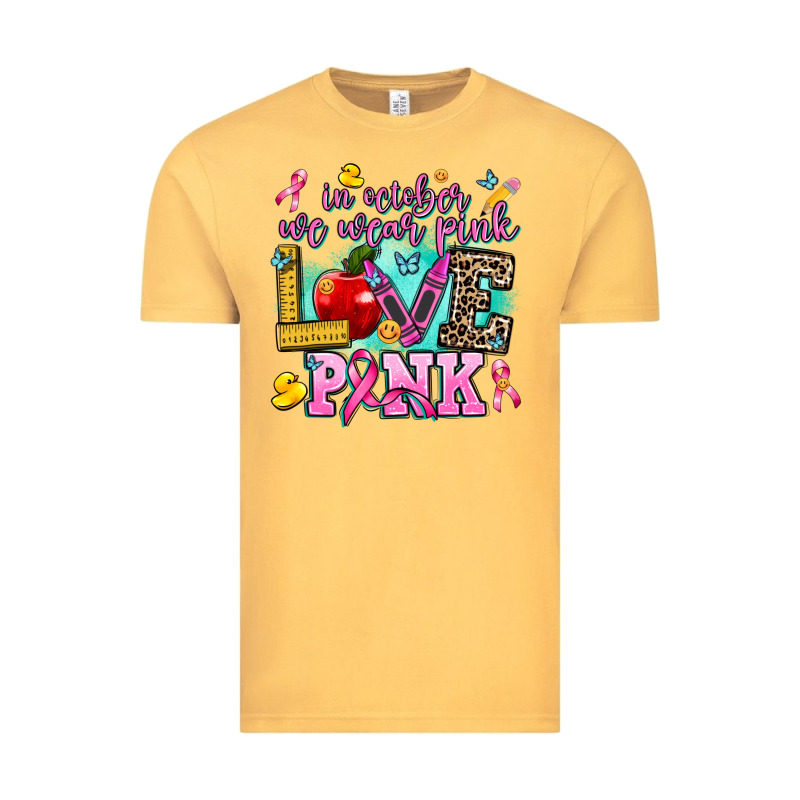 In October We Wear Pink Love Pink Vintage Tee by AdoDesignShop | Teevron
